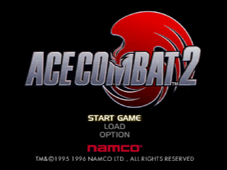 Ace combat title screen for Playstation